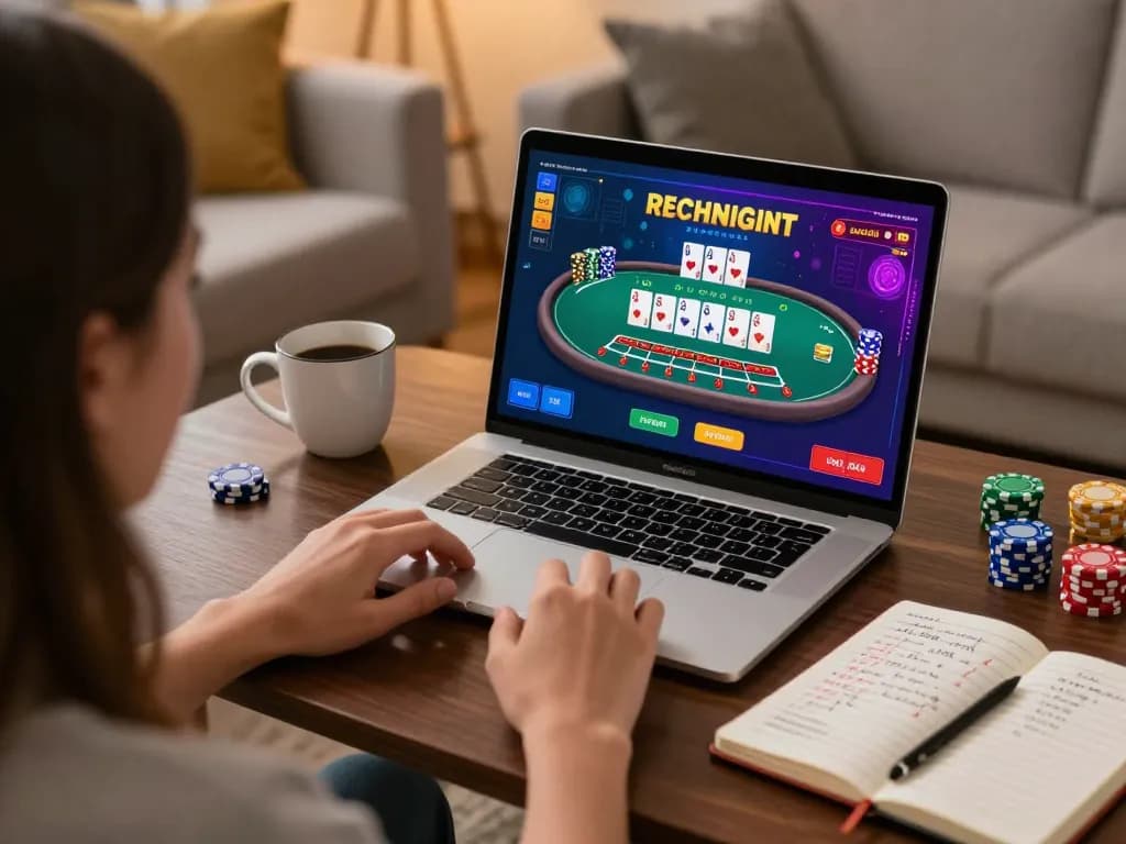 Player enjoying live dealer games on bet168 com, showcasing an engaging online casino experience from home