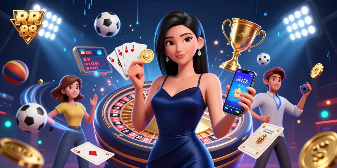 Experience thrilling gaming action with RR 88 in a vibrant casino atmosphere.