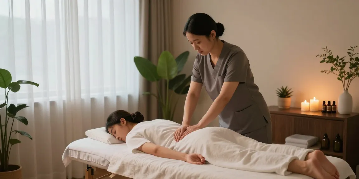Relaxing scene of 구래동출장마사지 therapy session promoting wellness and tranquility