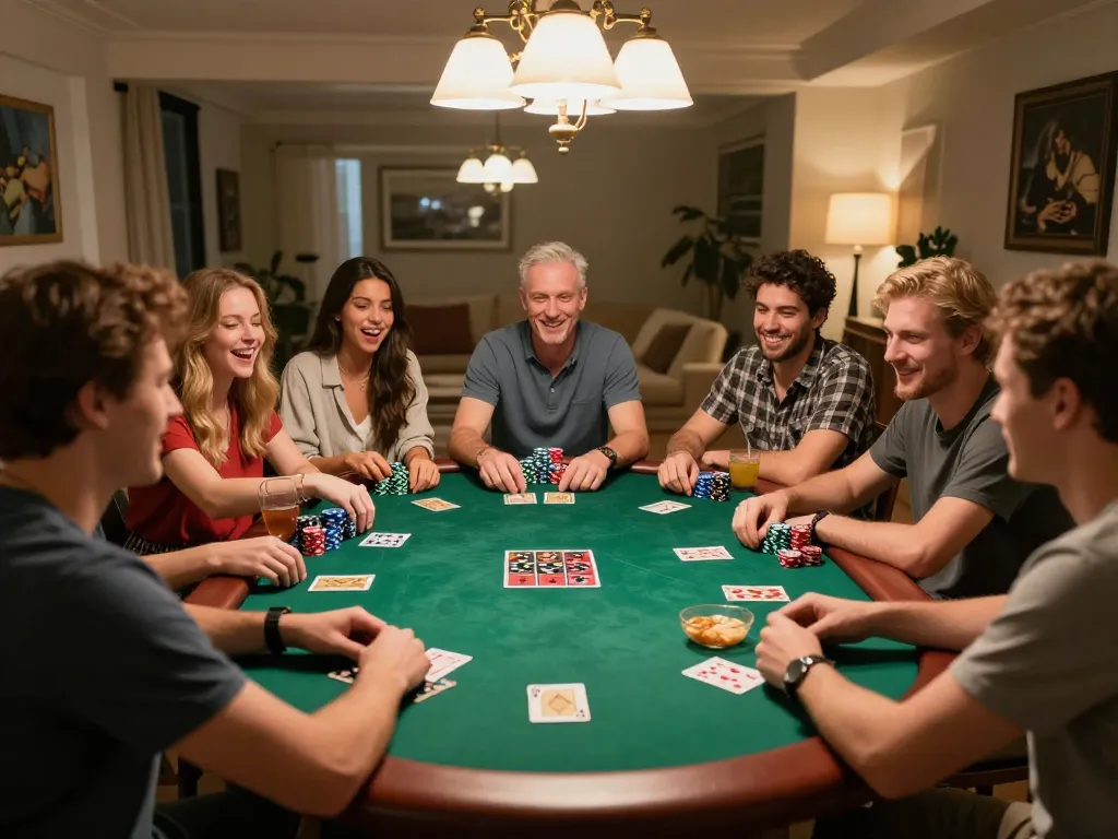 Engage with excitement as friends play poker at home, for xem thêm open88 gaming strategies.