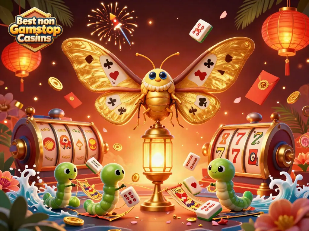 Engage in the excitement of the Best non Gamstop Casinos with this vibrant 3D casino illustration.