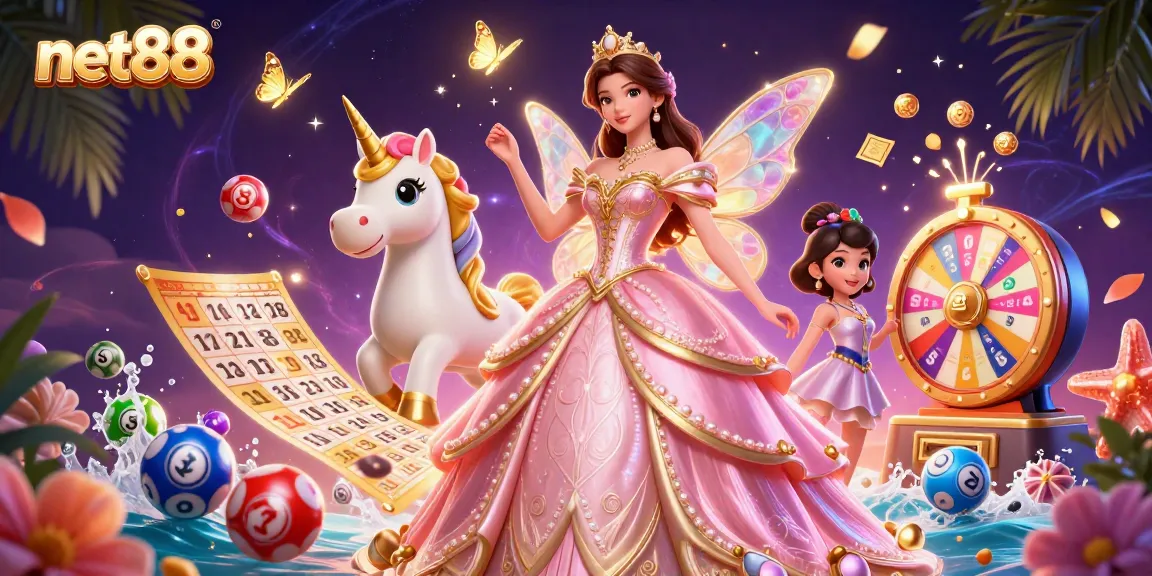 net88 players enjoying a vibrant and magical lottery experience with colorful elements