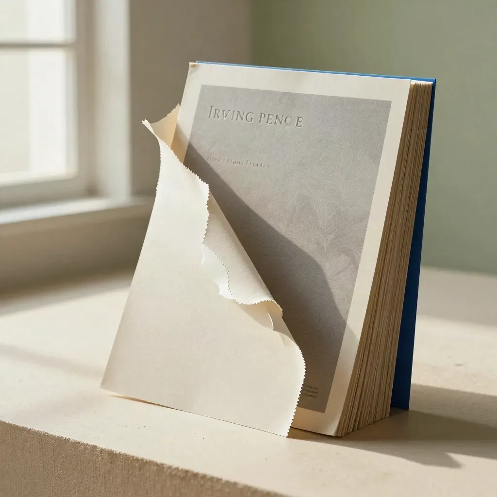 Macro paper stack of storyboard frames, poster board and crop sheets with cobalt blue accent.