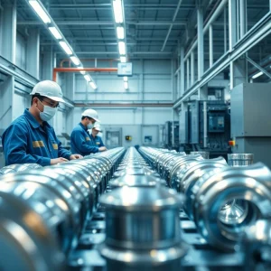 High-quality nickel chrome plating process in a modern Malaysian facility.