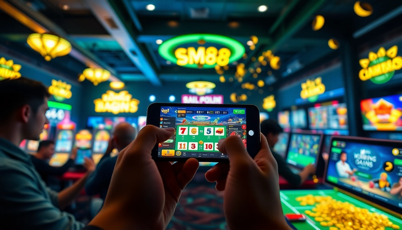 Engaging online gaming scene featuring https://mm88.agency/ interface with vibrant colors and dynamic elements.