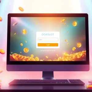 Experience doaslot login with a sleek online gaming interface showcasing vibrant graphics and an exciting ambiance.