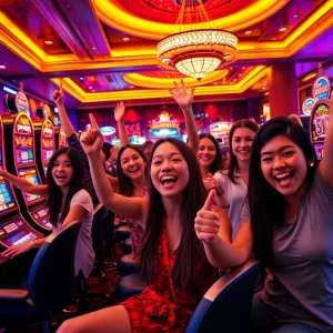 exciting online casino experience at hoki138 pro with players celebrating wins