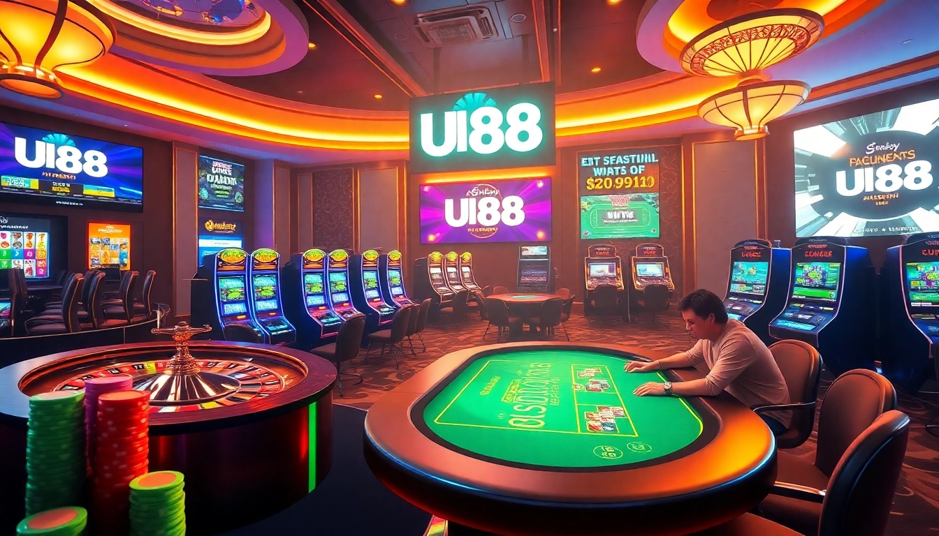 Experience thrilling gameplay at UU88 with vibrant casino elements and engaging betting action.