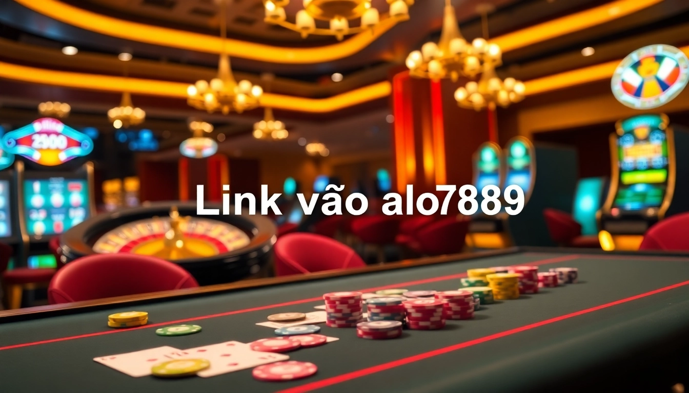 Engage with the thrilling Link vào alo789 experience at a colorful casino table.