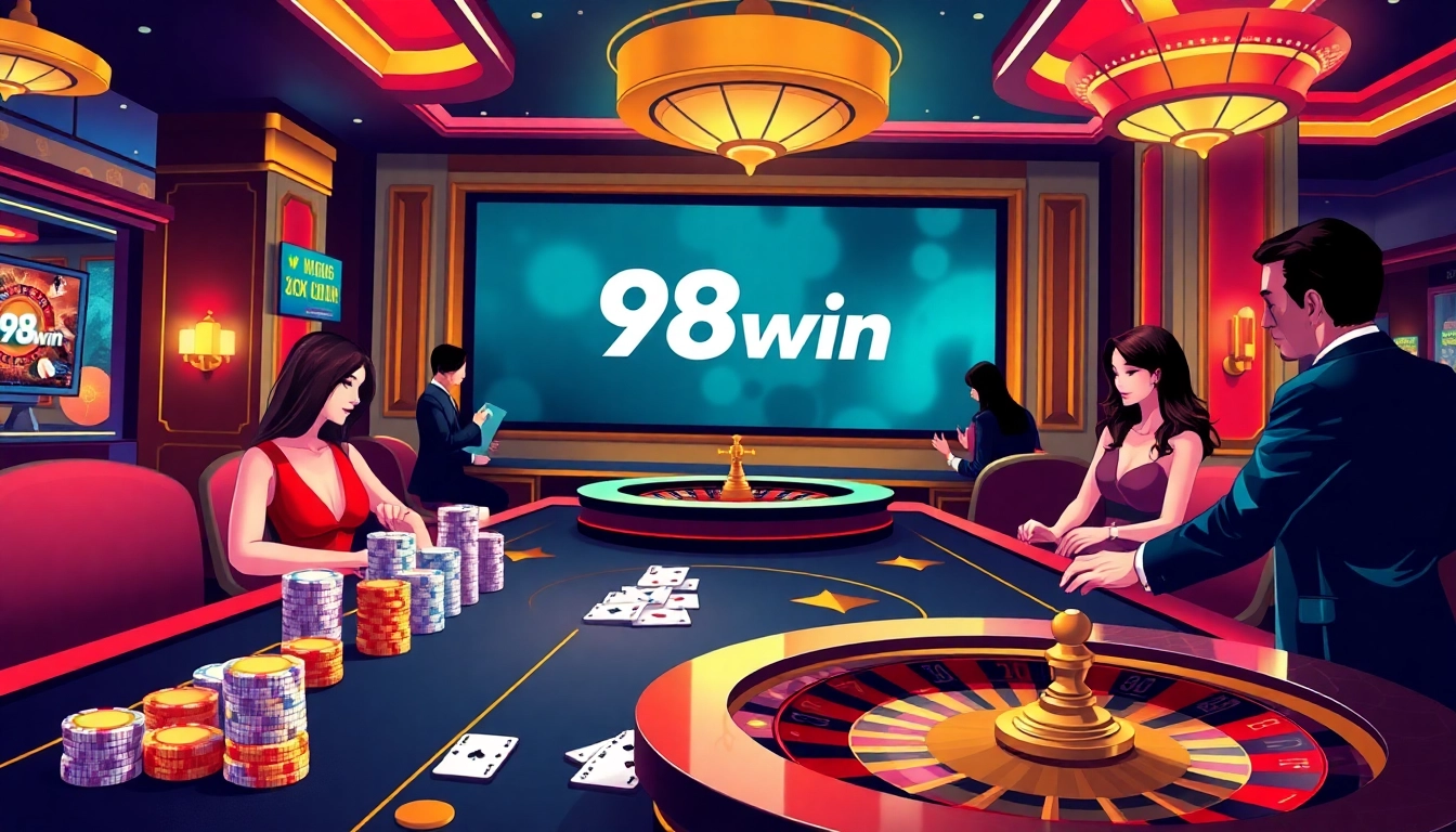 Experience thrilling gameplay at 98win casino with vibrant tables and exciting betting action.
