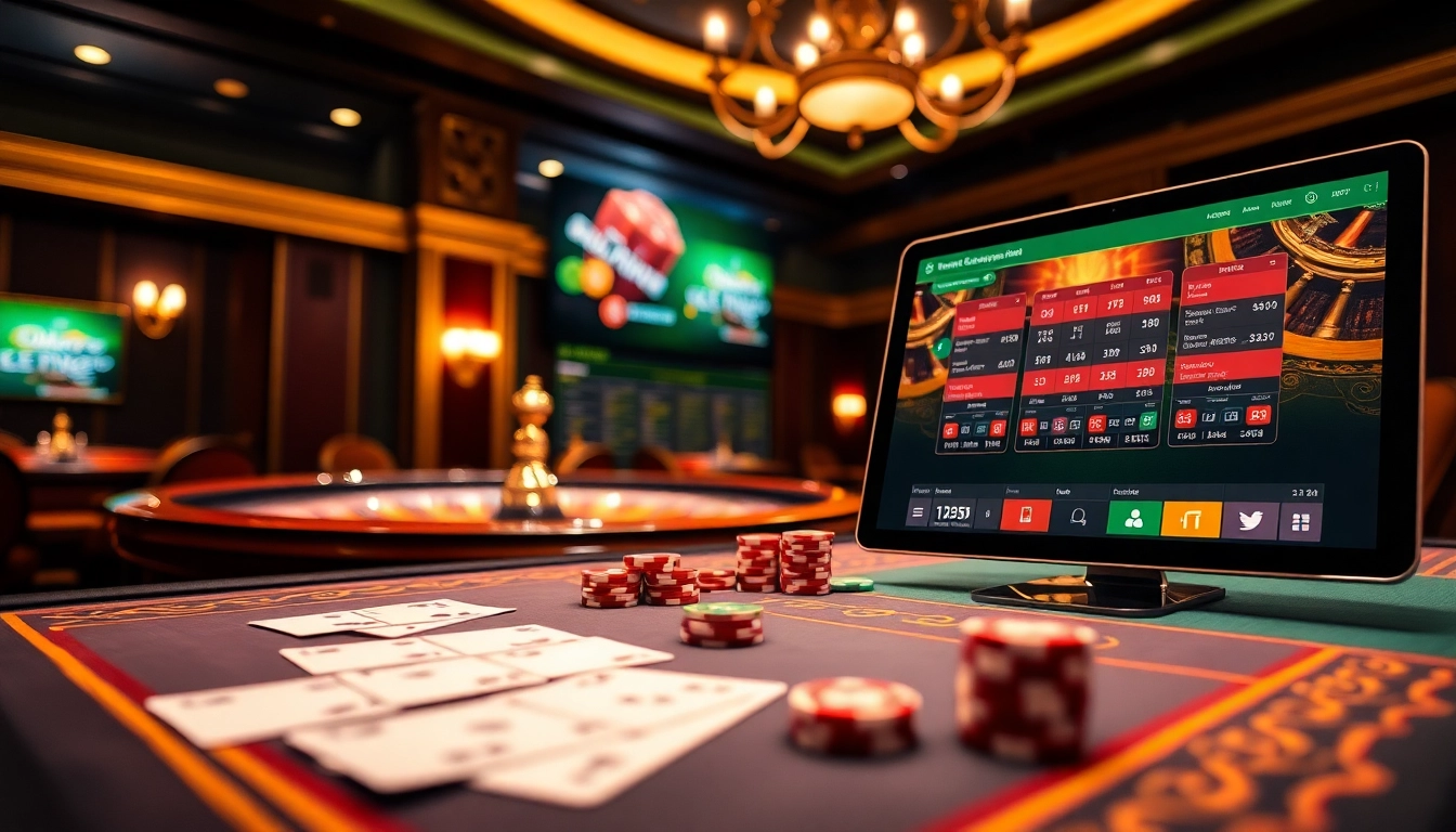 Experience the excitement of online gambling at c54.gb.net with vibrant casino visuals and betting action.