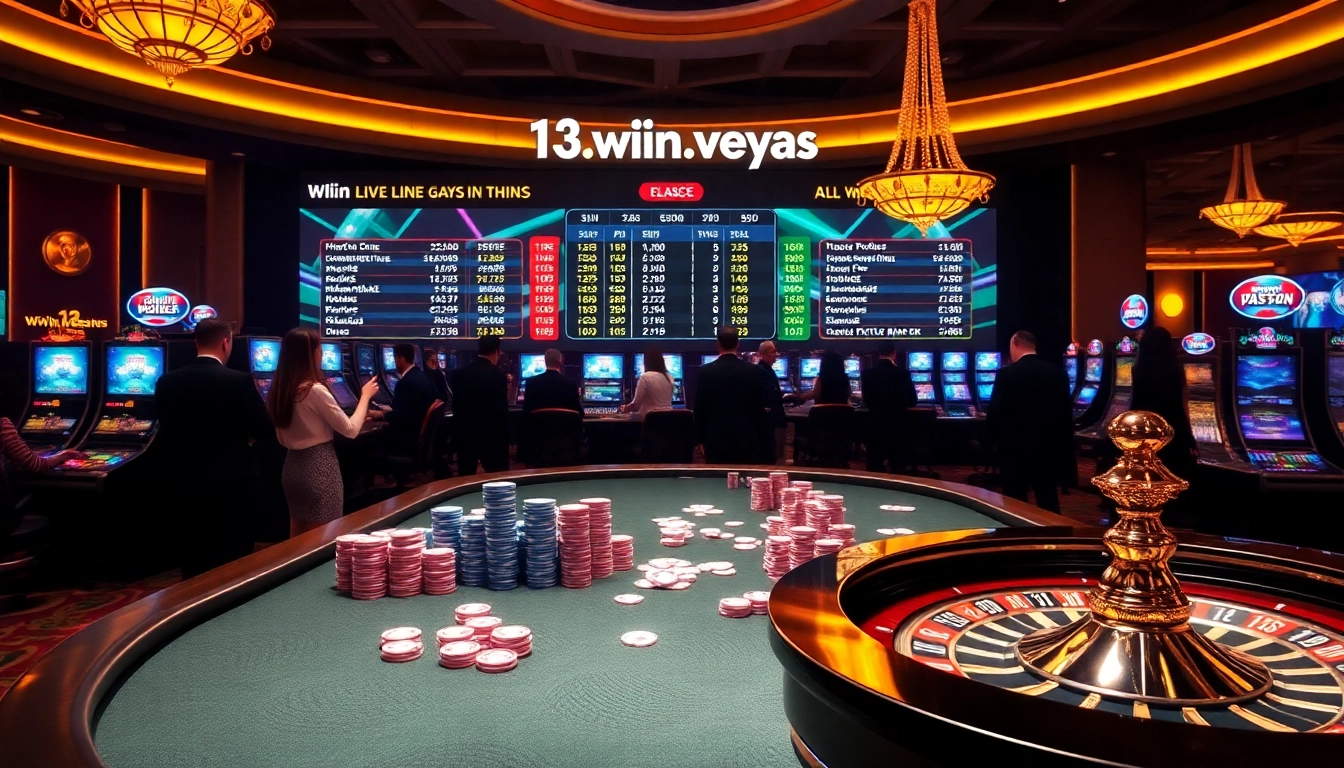 Experience the excitement of https://13win.vegas/ with players engaged in high-stakes poker and thrilling slot machines.