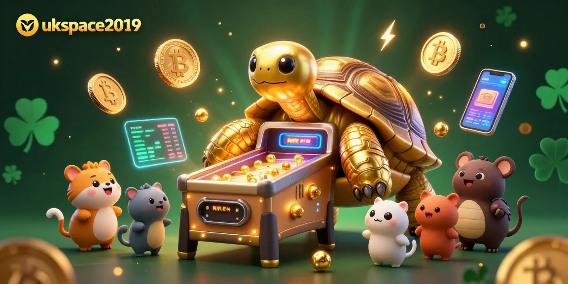 Experience the excitement of ukspace2019 at this animated casino scene with a unique tortoise pinball!
